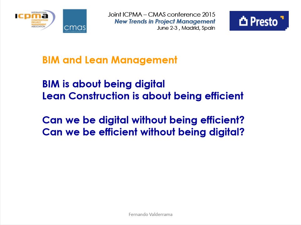 BIM and Lean Management.